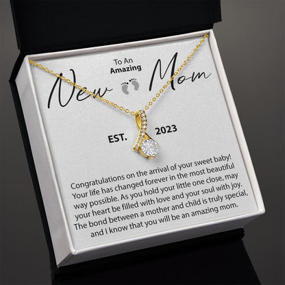 To An Amazing New Mom - Congratulations - Alluring Beauty Necklace