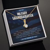 Load image into Gallery viewer, Military Granddaughter - Alluring Beauty Necklace - JustFamilyThings
