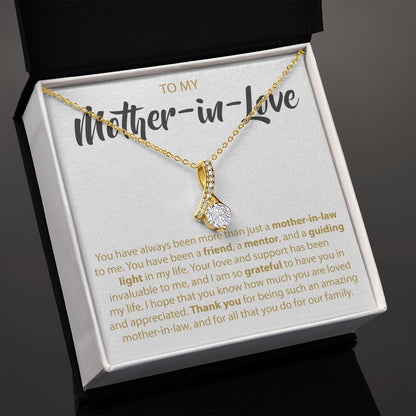 To My Mother-In-Love (Mother-In-Law) - Alluring Beauty Necklace - JustFamilyThings