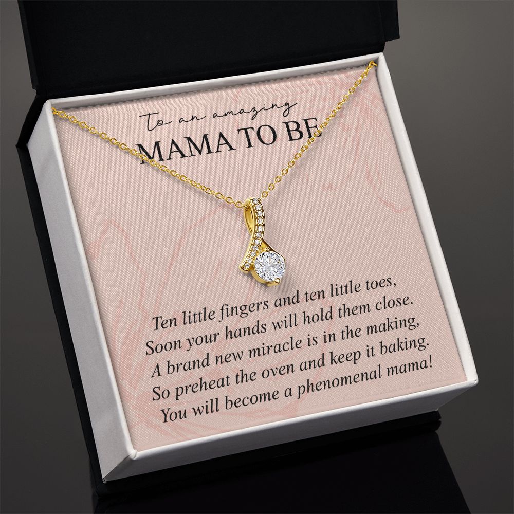 To An Amazing Mama To Be - Alluring Beauty Necklace - JustFamilyThings