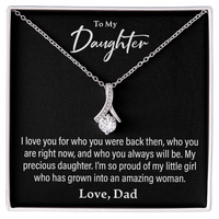 Load image into Gallery viewer, To My Daughter, From Dad - Alluring Beauty Necklace - JustFamilyThings
