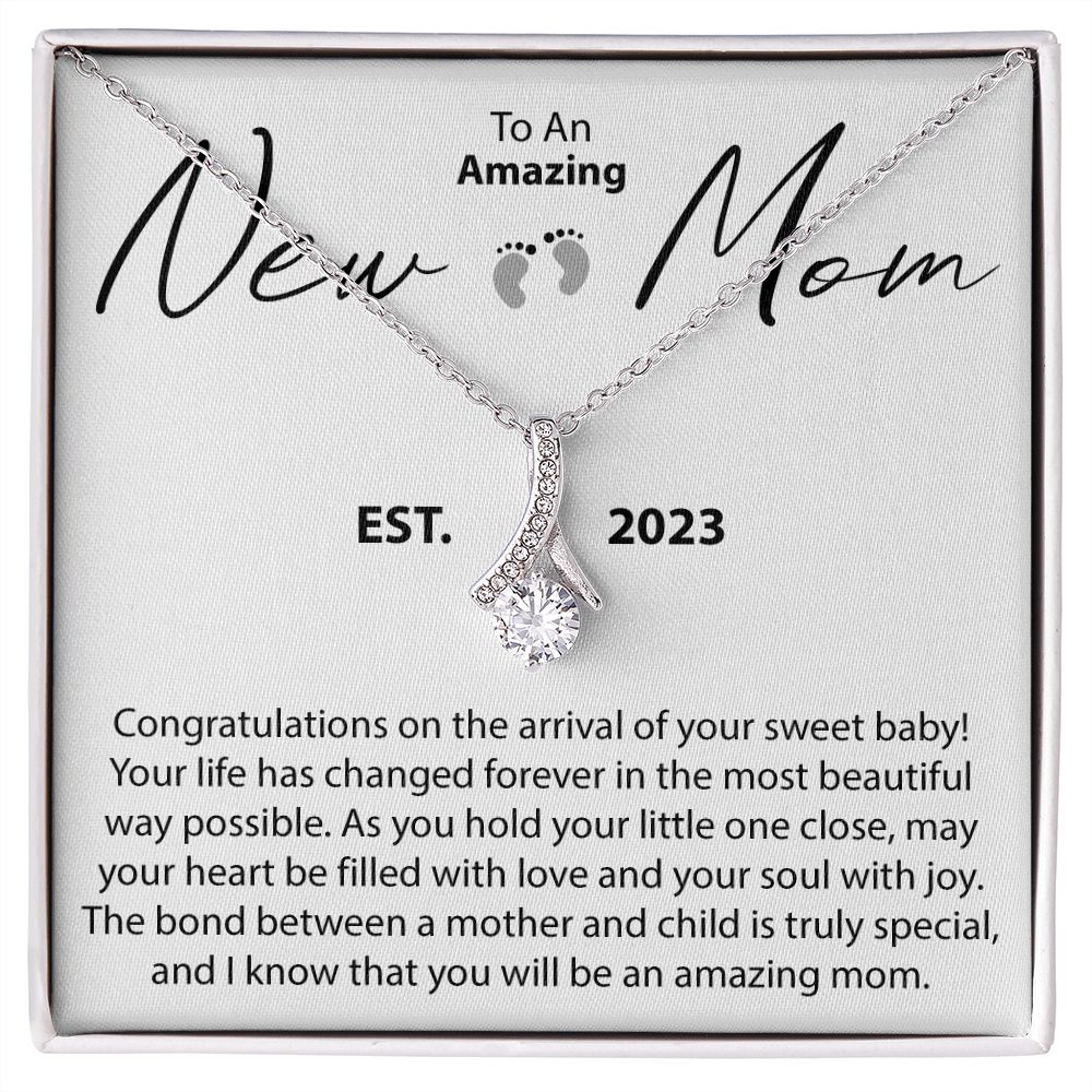 To An Amazing New Mom - Congratulations - Alluring Beauty Necklace