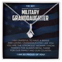 Load image into Gallery viewer, Military Granddaughter - Alluring Beauty Necklace - JustFamilyThings
