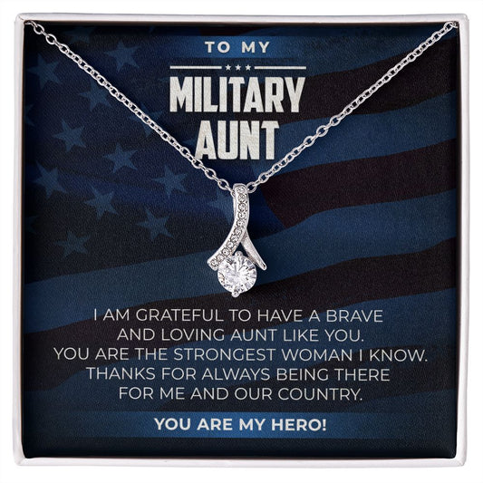 Military Aunt - Alluring Beauty Necklace - JustFamilyThings