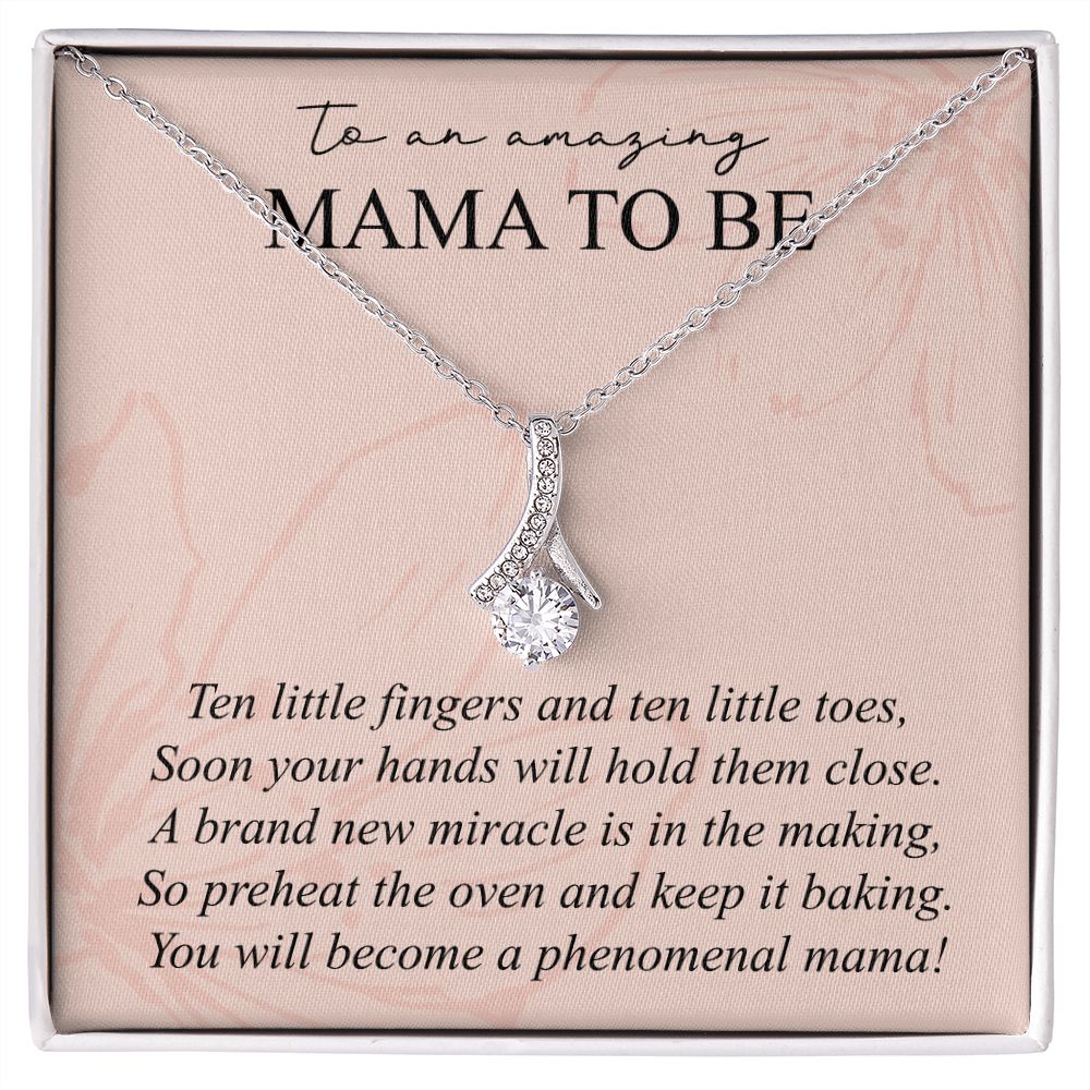 To An Amazing Mama To Be - Alluring Beauty Necklace - JustFamilyThings