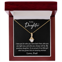 Load image into Gallery viewer, To My Daughter, From Dad - Alluring Beauty Necklace - JustFamilyThings

