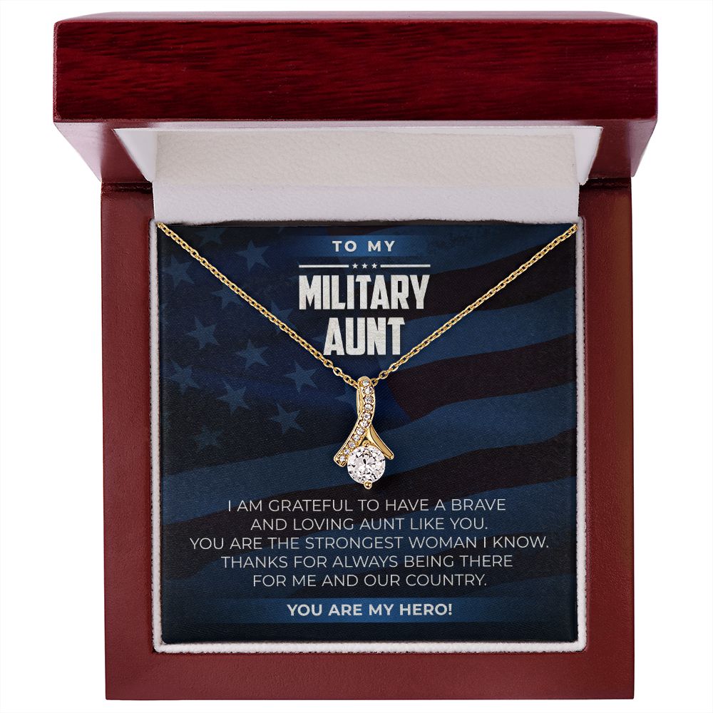 Military Aunt - Alluring Beauty Necklace - JustFamilyThings