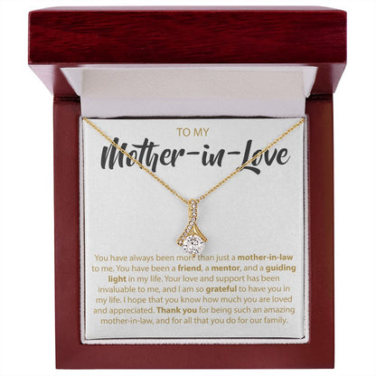 To My Mother-In-Love (Mother-In-Law) - Alluring Beauty Necklace - JustFamilyThings