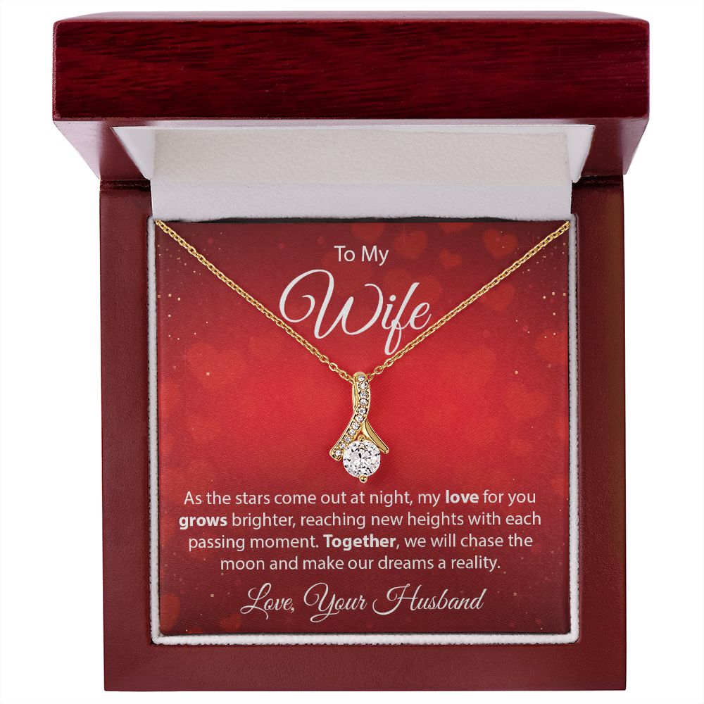 To My Wife - As The Stars Come Out - Alluring Beauty Necklace - JustFamilyThings