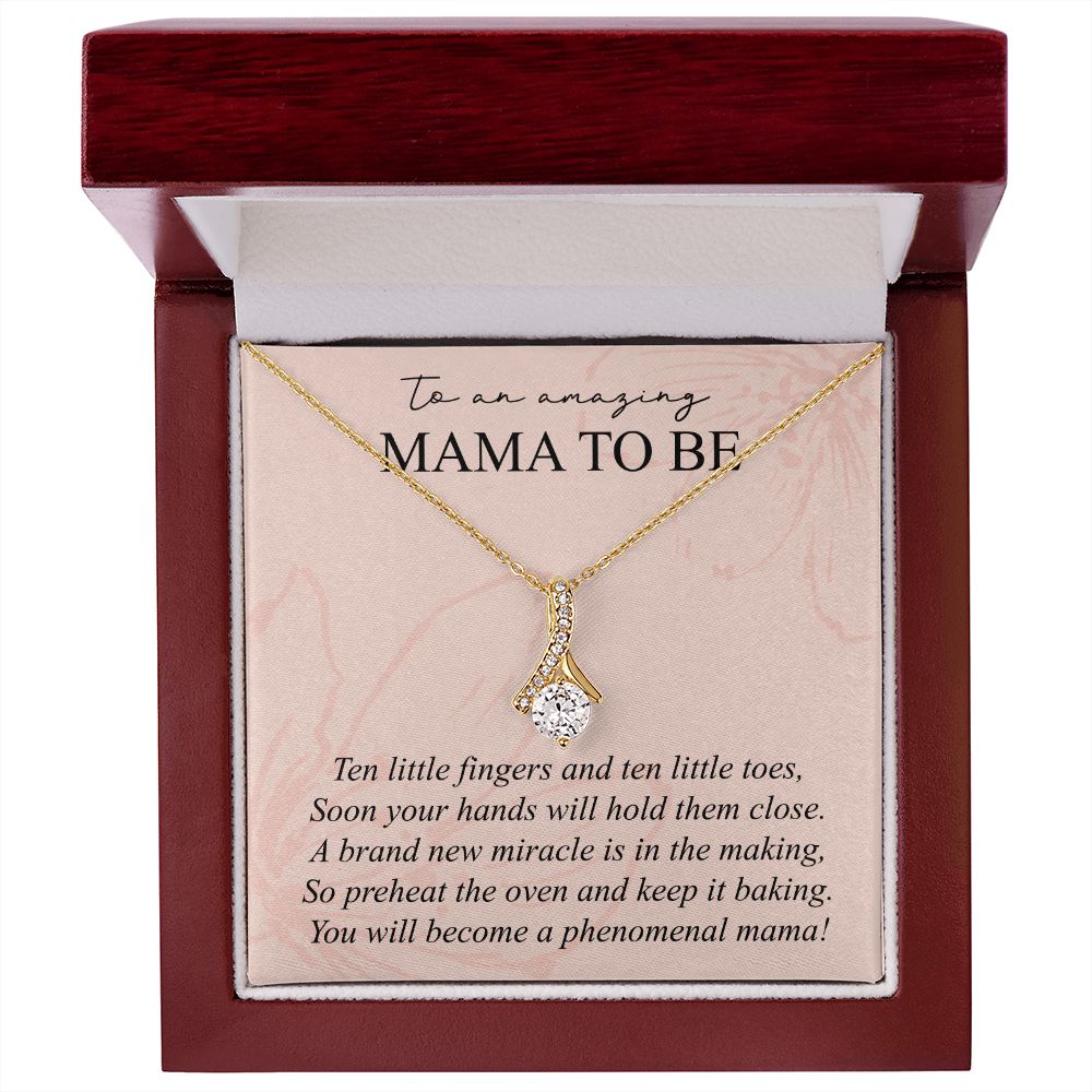 To An Amazing Mama To Be - Alluring Beauty Necklace - JustFamilyThings