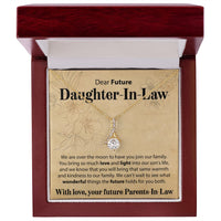 Load image into Gallery viewer, To Our Future Daughter In Law - We Are Over The Moon - Alluring Beauty Necklace - JustFamilyThings
