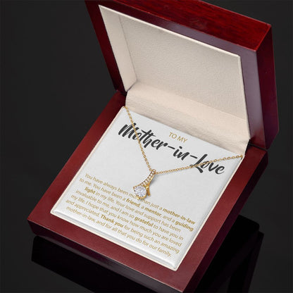 To My Mother-In-Love (Mother-In-Law) - Alluring Beauty Necklace - JustFamilyThings