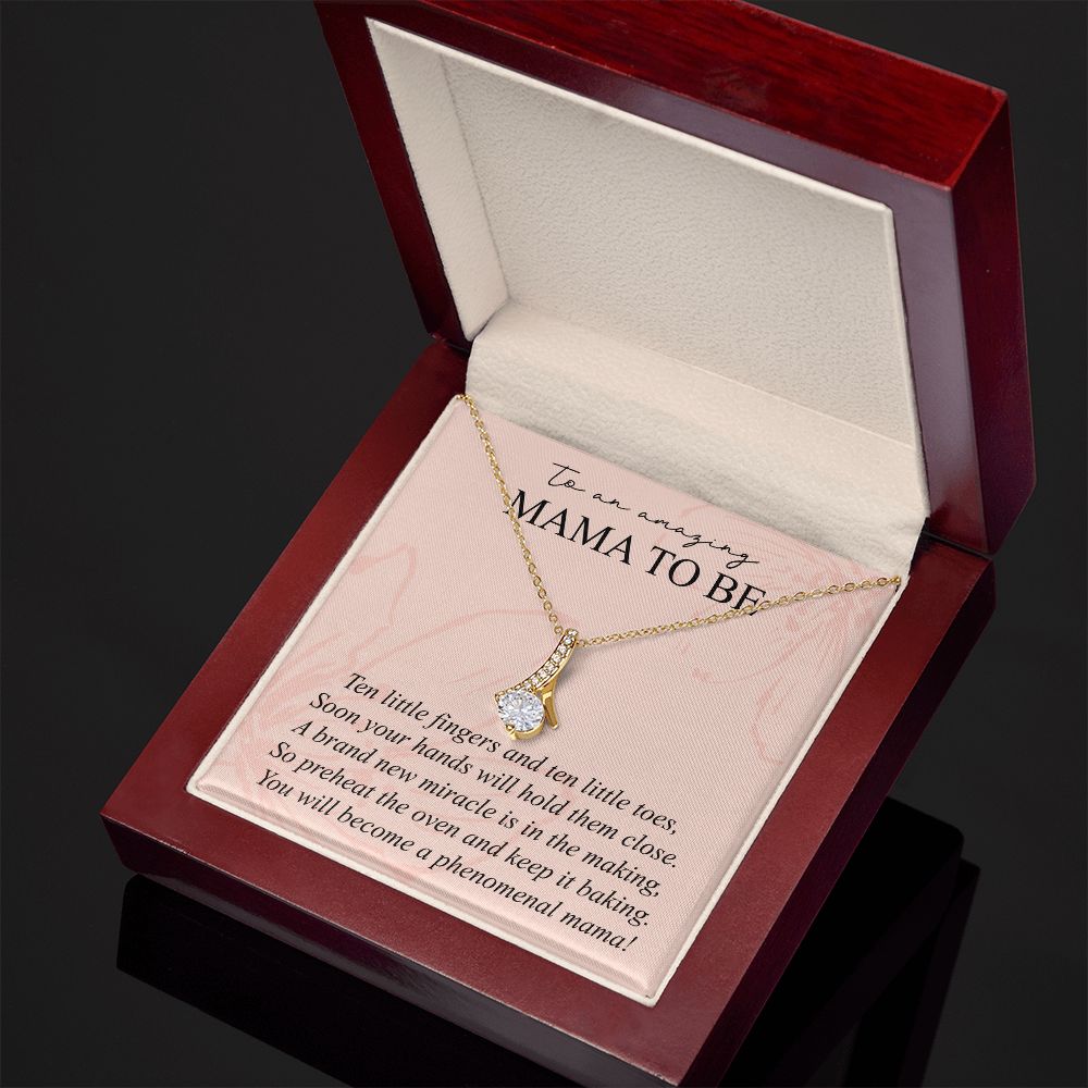 To An Amazing Mama To Be - Alluring Beauty Necklace - JustFamilyThings