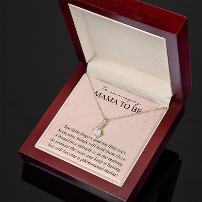 To An Amazing Mama To Be - Alluring Beauty Necklace - JustFamilyThings