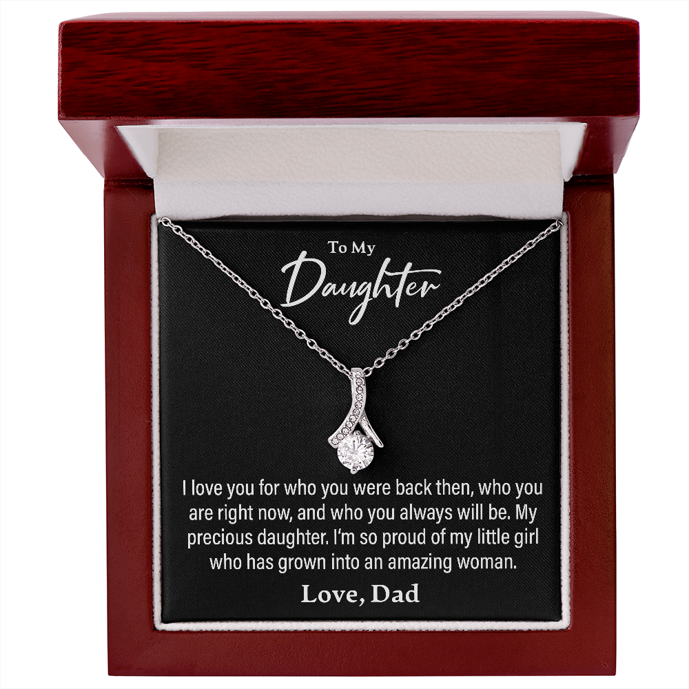 To My Daughter, From Dad - Alluring Beauty Necklace - JustFamilyThings