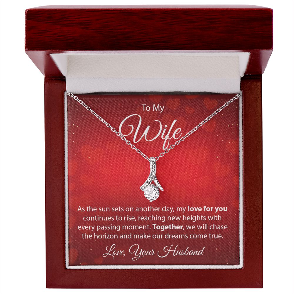 To My Wife - As The Sun Sets - Alluring Beauty Necklace - JustFamilyThings