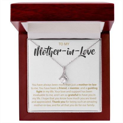 To My Mother-In-Love (Mother-In-Law) - Alluring Beauty Necklace - JustFamilyThings
