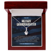 Load image into Gallery viewer, Military Granddaughter - Alluring Beauty Necklace - JustFamilyThings
