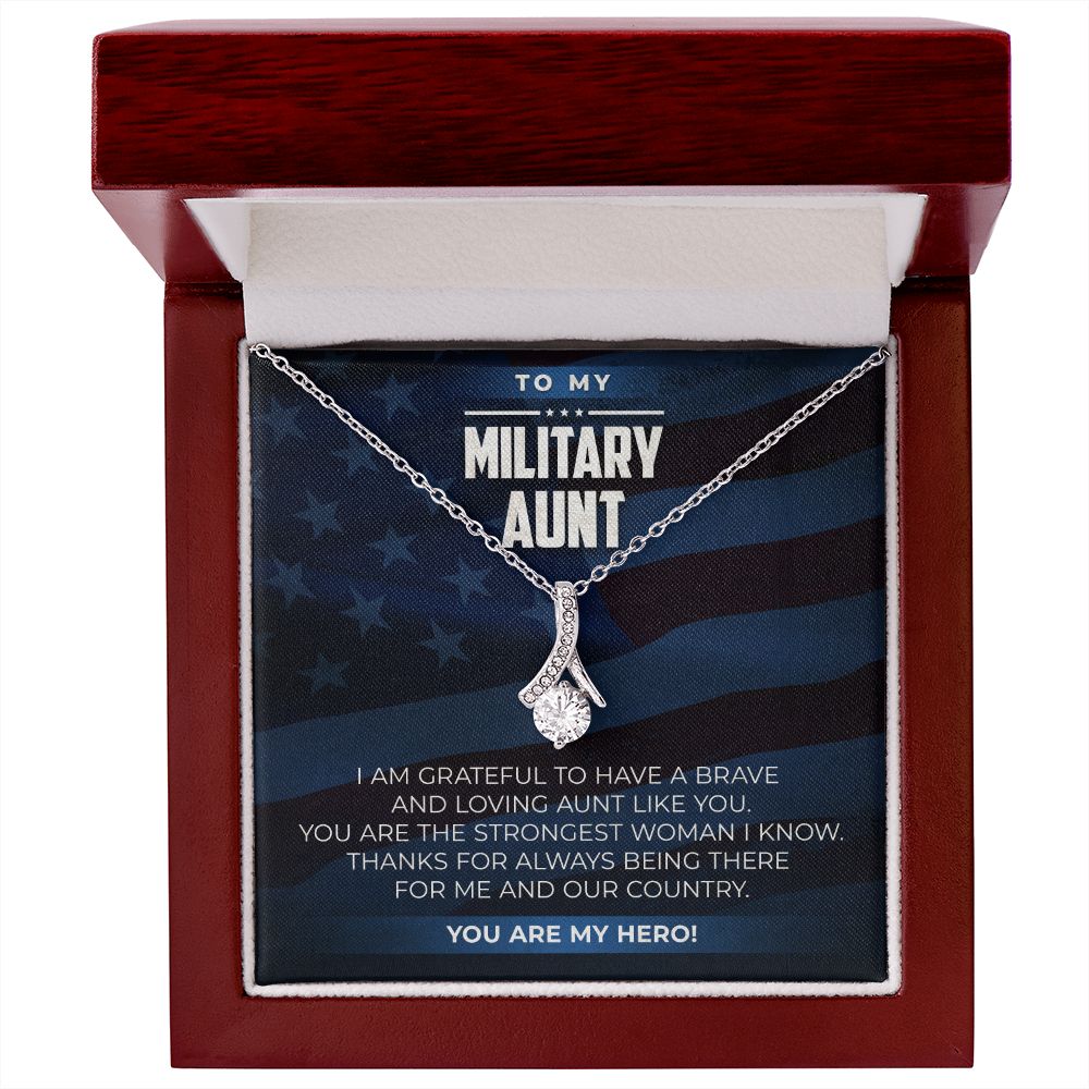 Military Aunt - Alluring Beauty Necklace - JustFamilyThings