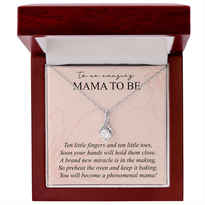 To An Amazing Mama To Be - Alluring Beauty Necklace - JustFamilyThings