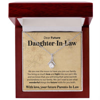 Load image into Gallery viewer, To Our Future Daughter In Law - We Are Over The Moon - Alluring Beauty Necklace - JustFamilyThings
