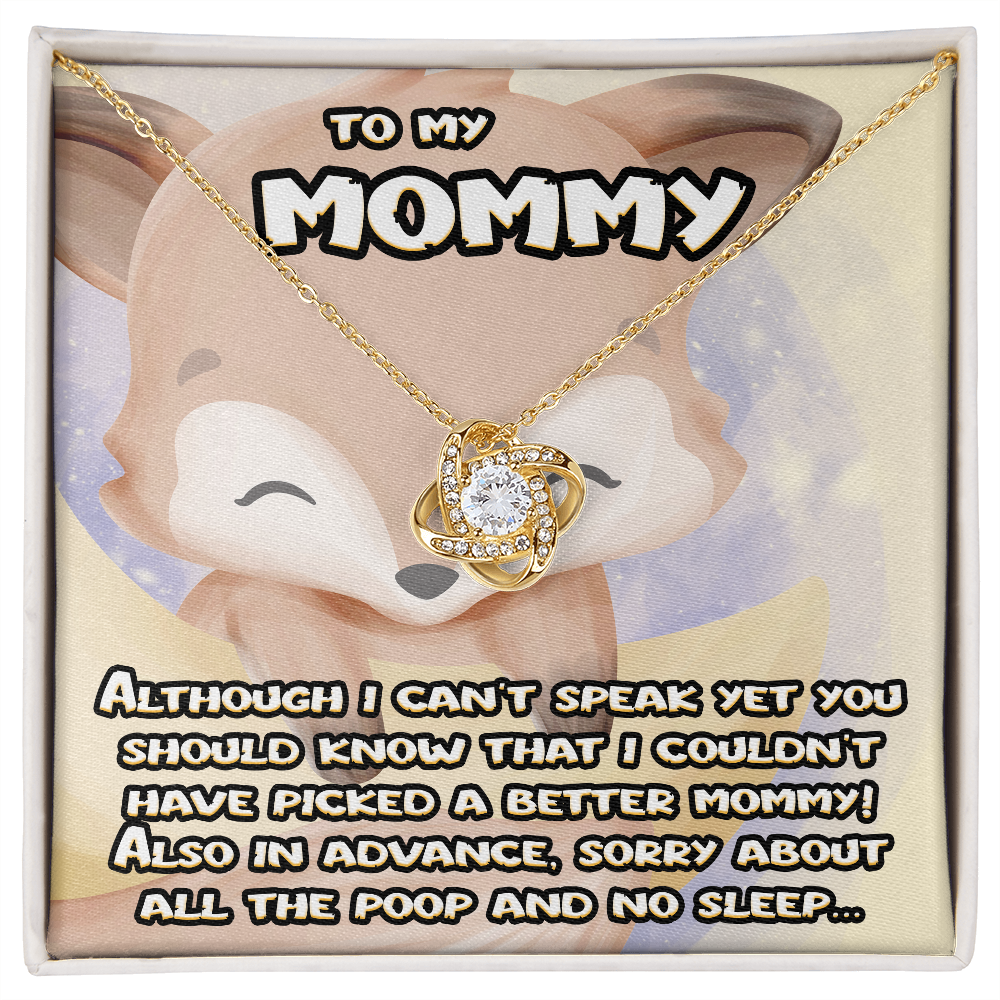 To My Mommy - Gift From Baby - Love Knot Necklace - JustFamilyThings