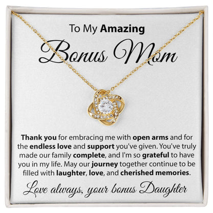 To The Amazing Bonus Mom - Love Knot Necklace