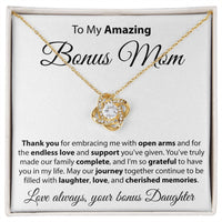Load image into Gallery viewer, To The Amazing Bonus Mom - Love Knot Necklace
