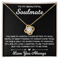 Load image into Gallery viewer, To My Beautiful Soulmate - Love Knot Necklace - JustFamilyThings
