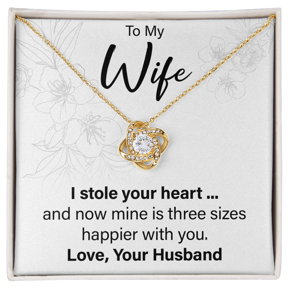 To My Wife From Husband - Love Knot Necklace - JustFamilyThings