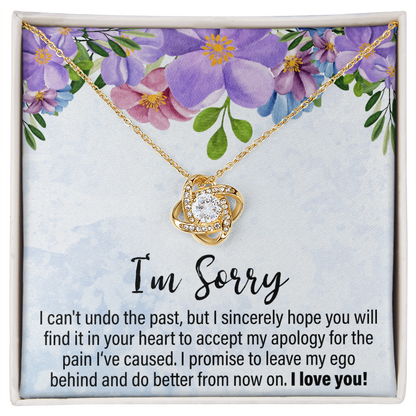 I Can't Undo The Past - Love Knot Necklace - JustFamilyThings