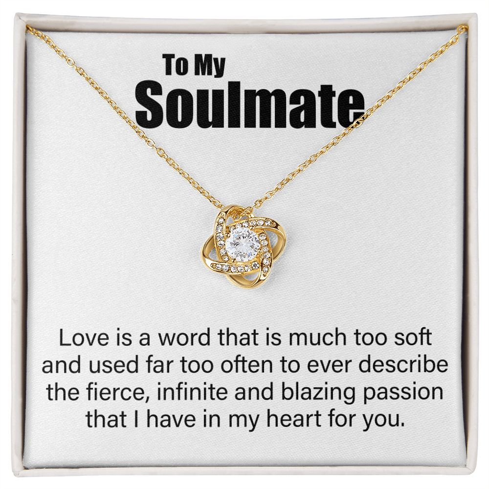 To My Soulmate - My Passion For You - Love Knot Necklace - JustFamilyThings