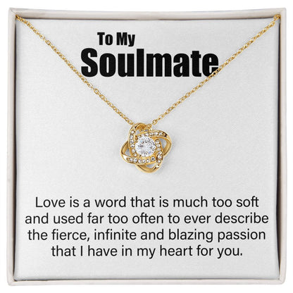 To My Soulmate - My Passion For You - Love Knot Necklace - JustFamilyThings