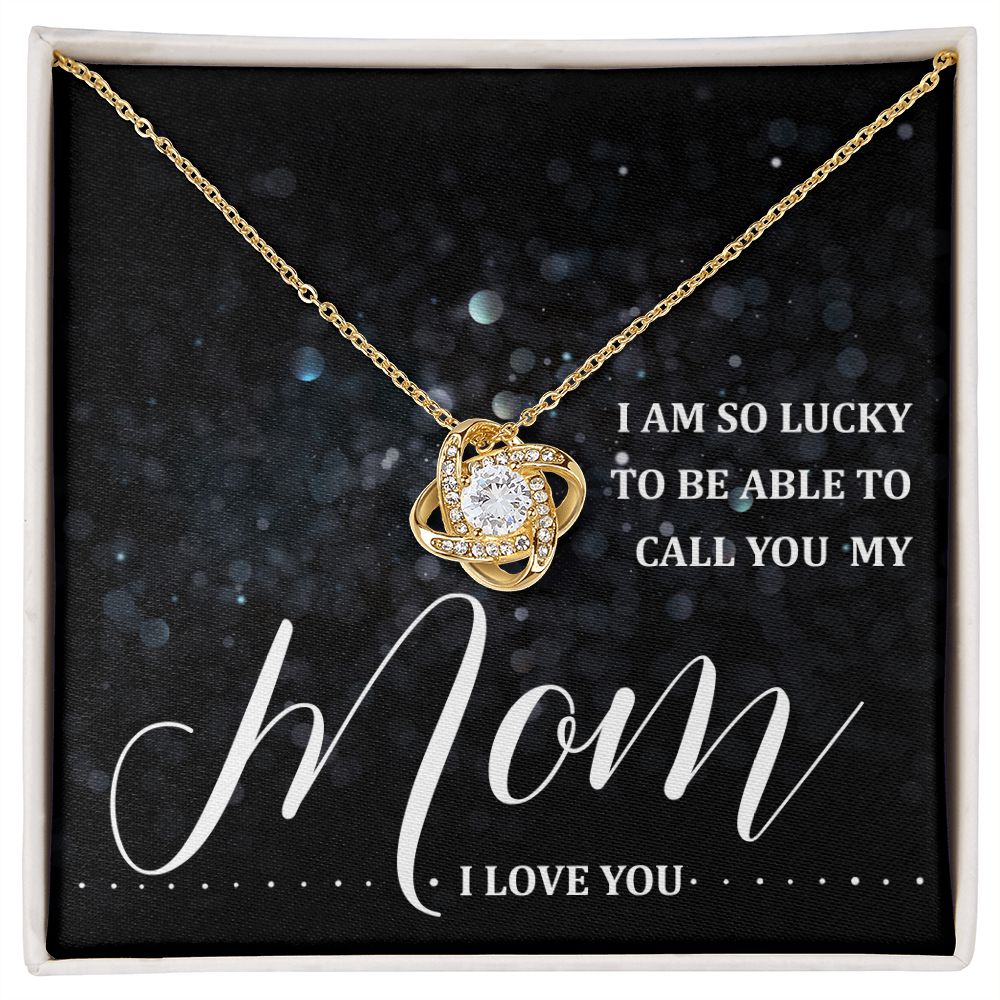 Able To Call You Mom - Love Knot Necklace - JustFamilyThings
