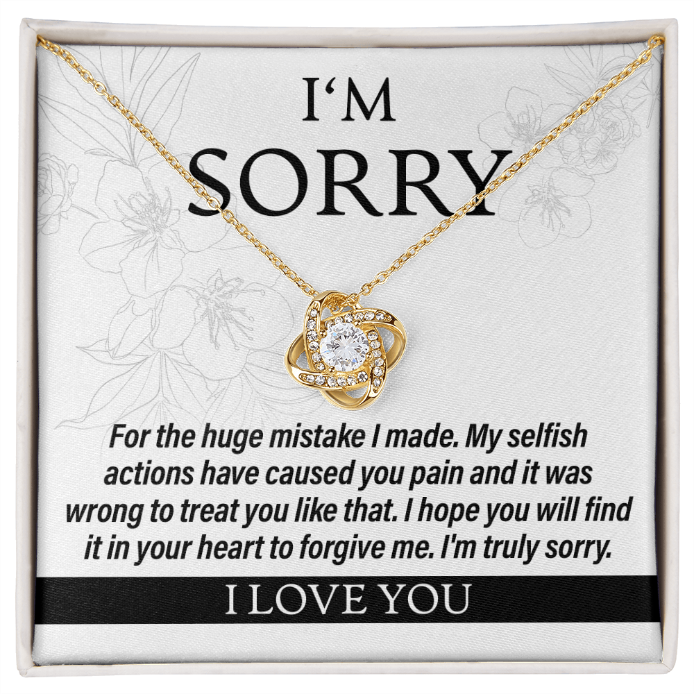 I'm Sorry For My Actions - Love Knot Necklace - JustFamilyThings