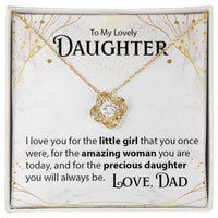Load image into Gallery viewer, To My Daughter, From Dad - Love Knot Necklace - JustFamilyThings
