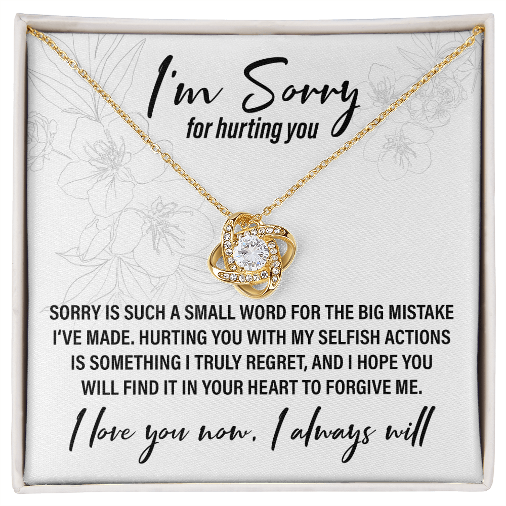 I'm Sorry For Hurting You - Love Knot Necklace - JustFamilyThings