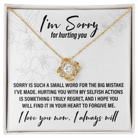 Load image into Gallery viewer, I&#39;m Sorry For Hurting You - Love Knot Necklace - JustFamilyThings
