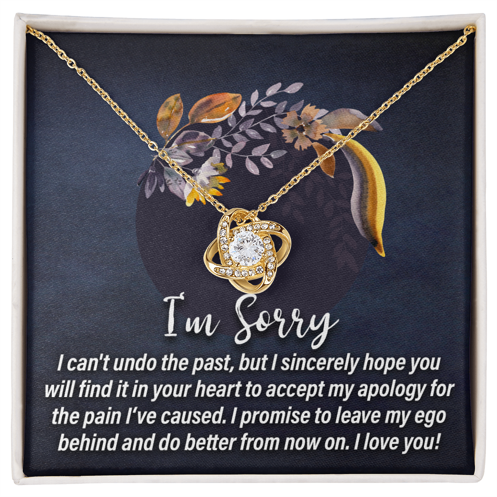 I'm Sorry I Can't Undo The Past - Love Knot Necklace - JustFamilyThings