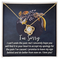 Load image into Gallery viewer, I&#39;m Sorry I Can&#39;t Undo The Past - Love Knot Necklace - JustFamilyThings
