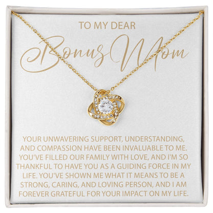 To My Dear Bonus Mom - Love Knot Necklace