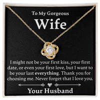 Load image into Gallery viewer, To My Gorgeous Wife - Love Knot Necklace - JustFamilyThings
