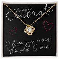 Load image into Gallery viewer, To My Soulmate, I Love You More - Love Knot Necklace - JustFamilyThings
