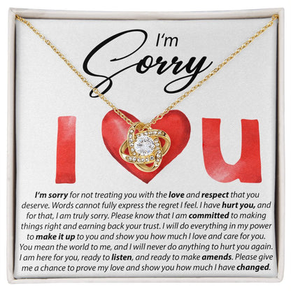 I'm Sorry, I Love You - Love Knot Necklace