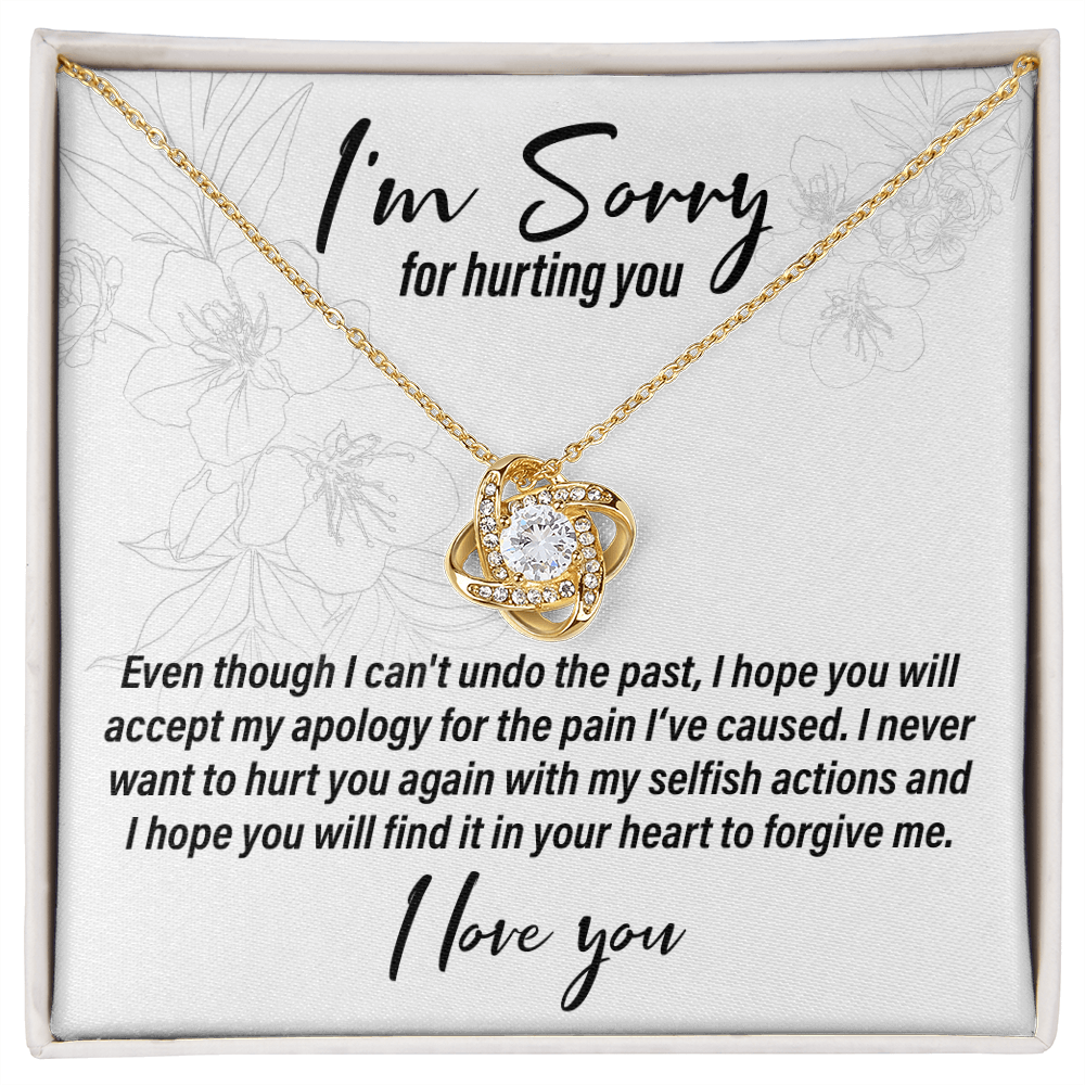 I'm Sorry For Hurting You - Love Knot Necklace - JustFamilyThings