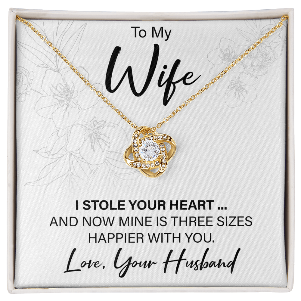 To My Wife From Husband - Love Knot Necklace - JustFamilyThings