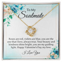 Load image into Gallery viewer, To My Soulmate - Happy Valentine&#39;s Day - Love Knot Necklace - JustFamilyThings
