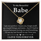 To My Beautiful Babe, I Am Not Perfect - Love Knot Necklace - JustFamilyThings