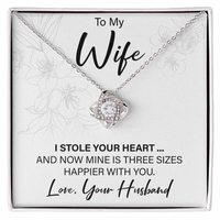 Load image into Gallery viewer, To My Wife From Husband - Love Knot Necklace - JustFamilyThings
