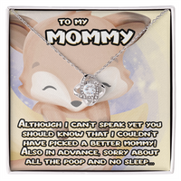 To My Mommy - Gift From Baby - Love Knot Necklace - JustFamilyThings